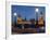 Thames Shore, Westminster Bridge, Westminster Palace, Big Ben, in the Evening-Rainer Mirau-Framed Photographic Print