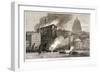 Thames Street Fire, London, 1872-null-Framed Giclee Print