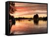 Thames Sunset 1-Charles Bowman-Framed Stretched Canvas
