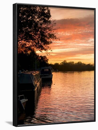 Thames Sunset 2-Charles Bowman-Framed Photographic Print