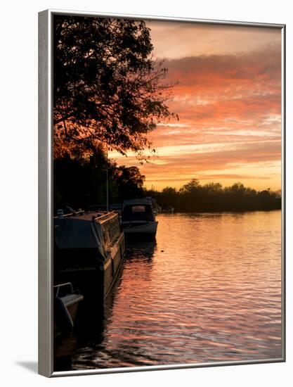 Thames Sunset 2-Charles Bowman-Framed Photographic Print