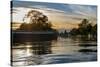 Thames Sunset-Charles Bowman-Stretched Canvas