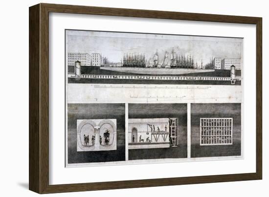 Thames Tunnel, London, 1827-T Blood-Framed Giclee Print