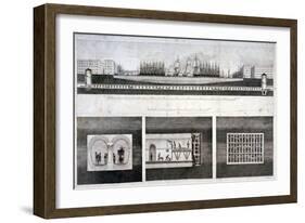 Thames Tunnel, London, 1827-T Blood-Framed Giclee Print