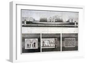 Thames Tunnel, London, 1827-T Blood-Framed Giclee Print