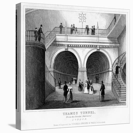 Thames Tunnel, London, 19th Century-null-Stretched Canvas