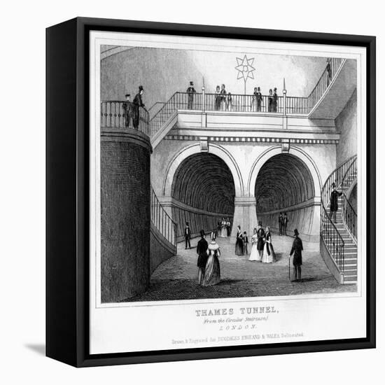 Thames Tunnel, London, 19th Century-null-Framed Stretched Canvas