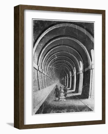 Thames Tunnel, London, Mid 19th Century-null-Framed Giclee Print