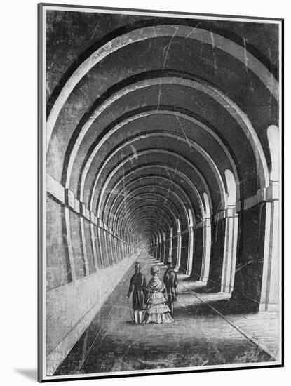 Thames Tunnel, London, Mid 19th Century-null-Mounted Giclee Print