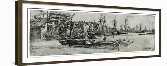 Thames Warehouse, 19th Century-James Abbott McNeill Whistler-Framed Premium Giclee Print