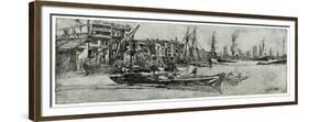 Thames Warehouse, 19th Century-James Abbott McNeill Whistler-Framed Premium Giclee Print