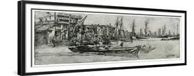 Thames Warehouse, 19th Century-James Abbott McNeill Whistler-Framed Premium Giclee Print