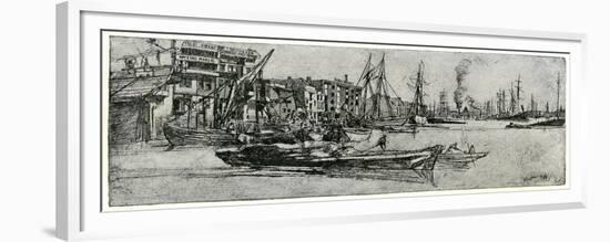 Thames Warehouse, 19th Century-James Abbott McNeill Whistler-Framed Premium Giclee Print