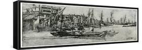 Thames Warehouse, 19th Century-James Abbott McNeill Whistler-Framed Stretched Canvas