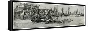 Thames Warehouse, 19th Century-James Abbott McNeill Whistler-Framed Stretched Canvas