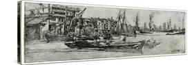 Thames Warehouse, 19th Century-James Abbott McNeill Whistler-Stretched Canvas