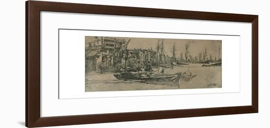 'Thames Warehouses', 1859-James Abbott McNeill Whistler-Framed Giclee Print