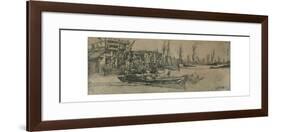 'Thames Warehouses', 1859-James Abbott McNeill Whistler-Framed Giclee Print