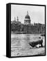 Thames Waterman and His Boat on the 'Beach' at Bankside, London, 1926-1927-McLeish-Framed Stretched Canvas