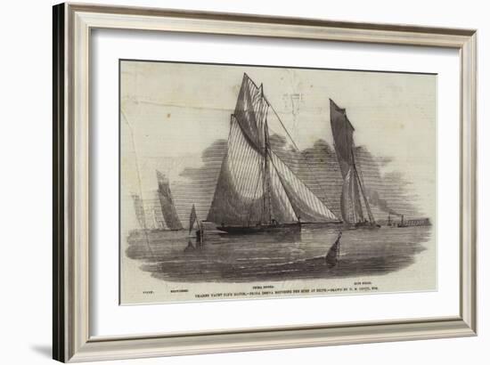 Thames Yacht Club Match, Prima Donna Rounding the Buoy at Erith-Nicholas Matthews Condy-Framed Giclee Print