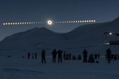 Solar Eclipse Sequence in Svalbard on March 20, 2015-THANAKRIT SANTIKUNAPORN-Framed Stretched Canvas