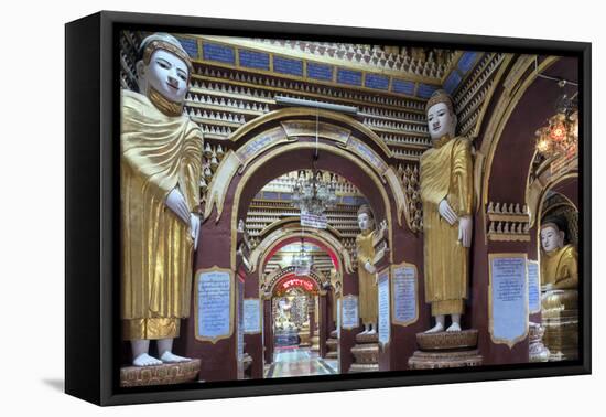 Thanboddhay (Thambuddhei) Paya Buddhist Temple - Buddhas in the Interior, Sagaing, Myanmar (Burma)-Alex Robinson-Framed Stretched Canvas