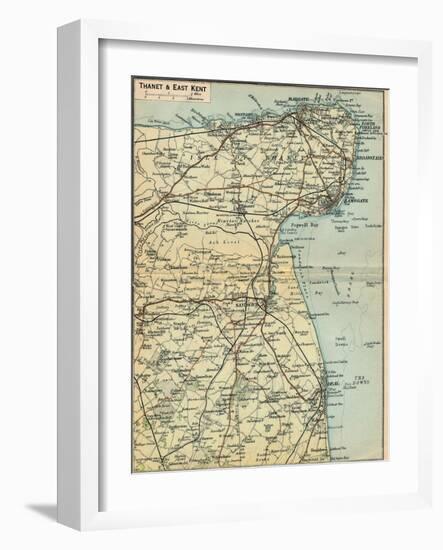 'Thanet & East Kent', c20th Century-John Bartholomew-Framed Giclee Print