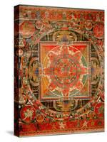 Thang-Ka Depicting a Mandala, Used as an Instrument of Meditation-null-Stretched Canvas
