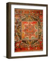 Thang-Ka Depicting a Mandala, Used as an Instrument of Meditation-null-Framed Giclee Print