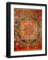 Thang-Ka Depicting a Mandala, Used as an Instrument of Meditation-null-Framed Giclee Print