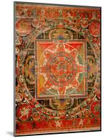 Thang-Ka Depicting a Mandala, Used as an Instrument of Meditation-null-Mounted Giclee Print