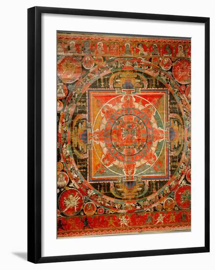 Thang-Ka Depicting a Mandala, Used as an Instrument of Meditation-null-Framed Giclee Print