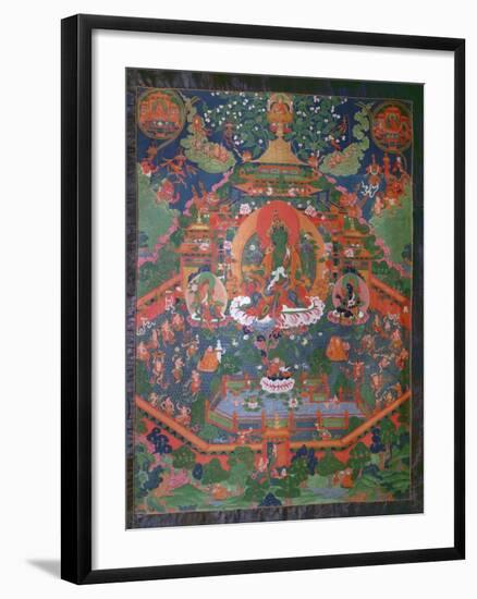 Thangka Depicting Green Tara-null-Framed Giclee Print