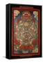 Thangka, Depicting Wheel of Life Turned by Red Yama, Lord of Death, 19th-20th Century-null-Framed Stretched Canvas