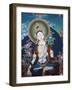 Thangka Depicting White Tara Goddess, Buddhist Symbol of Long Life, Bhaktapur, Nepal, Asia-Godong-Framed Photographic Print