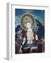 Thangka Depicting White Tara Goddess, Buddhist Symbol of Long Life, Bhaktapur, Nepal, Asia-Godong-Framed Photographic Print