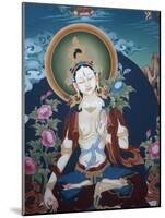 Thangka Depicting White Tara Goddess, Buddhist Symbol of Long Life, Bhaktapur, Nepal, Asia-Godong-Mounted Photographic Print