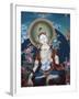 Thangka Depicting White Tara Goddess, Buddhist Symbol of Long Life, Bhaktapur, Nepal, Asia-Godong-Framed Photographic Print