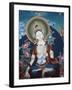 Thangka Depicting White Tara Goddess, Buddhist Symbol of Long Life, Bhaktapur, Nepal, Asia-Godong-Framed Photographic Print