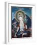 Thangka Depicting White Tara Goddess, Buddhist Symbol of Long Life, Bhaktapur, Nepal, Asia-Godong-Framed Photographic Print