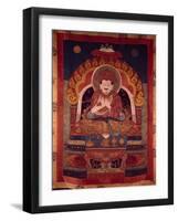Thangka of a Drukpa Lama-null-Framed Giclee Print