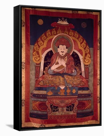 Thangka of a Drukpa Lama-null-Framed Stretched Canvas