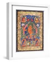 Thangka of Arapachana Manjushri-null-Framed Giclee Print