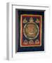 Thangka of Mandala of Chakrasamvara in Fierce Form with Red Prajna, Vajravarahi, 19th-20th Century-null-Framed Giclee Print