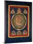 Thangka of Mandala of Chakrasamvara in Fierce Form with Red Prajna, Vajravarahi, 19th-20th Century-null-Mounted Giclee Print