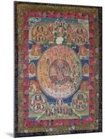 Thangka of Peaceful and Wrathful Deities, 19th-20th Century-null-Mounted Giclee Print