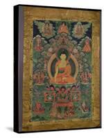 Thangka of Shakyamuni Buddha with Eleven Figures, 19th-20th Century-null-Stretched Canvas