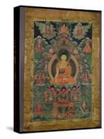 Thangka of Shakyamuni Buddha with Eleven Figures, 19th-20th Century-null-Stretched Canvas