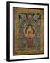 Thangka of Shakyamuni Buddha with Eleven Figures, 19th-20th Century-null-Framed Giclee Print