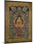 Thangka of Shakyamuni Buddha with Eleven Figures, 19th-20th Century-null-Mounted Giclee Print